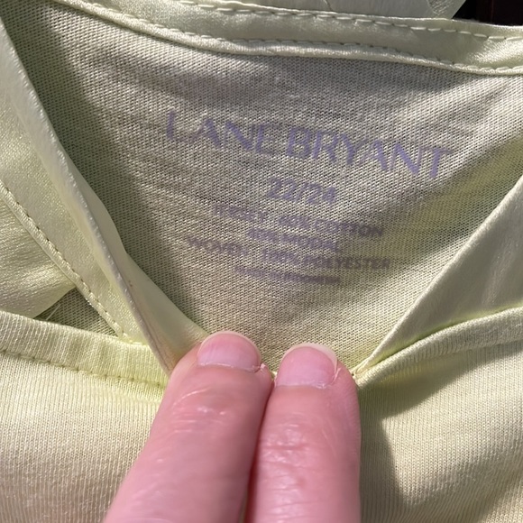 LANE BRYANT lime color shirt. - Picture 4 of 4